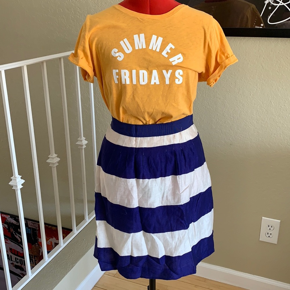 Blue stripe skirt